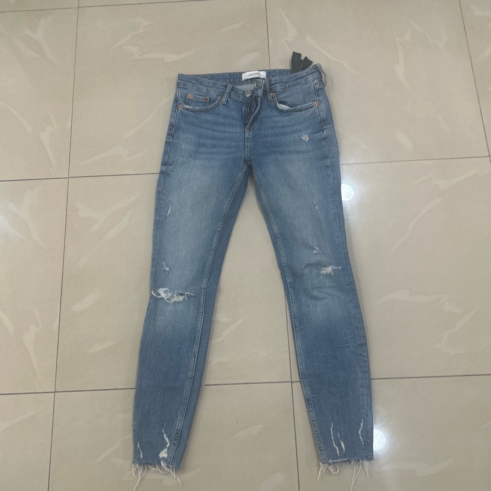 Distressed Zara Blue Jeans